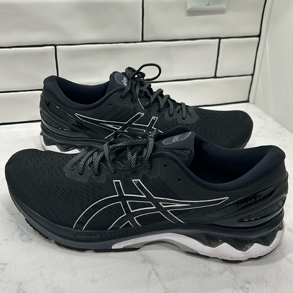 ASICS GEL KAYANO 27 MENS SNEAKERS 13 Extra Wide Black Silver - Picture 1 of 16